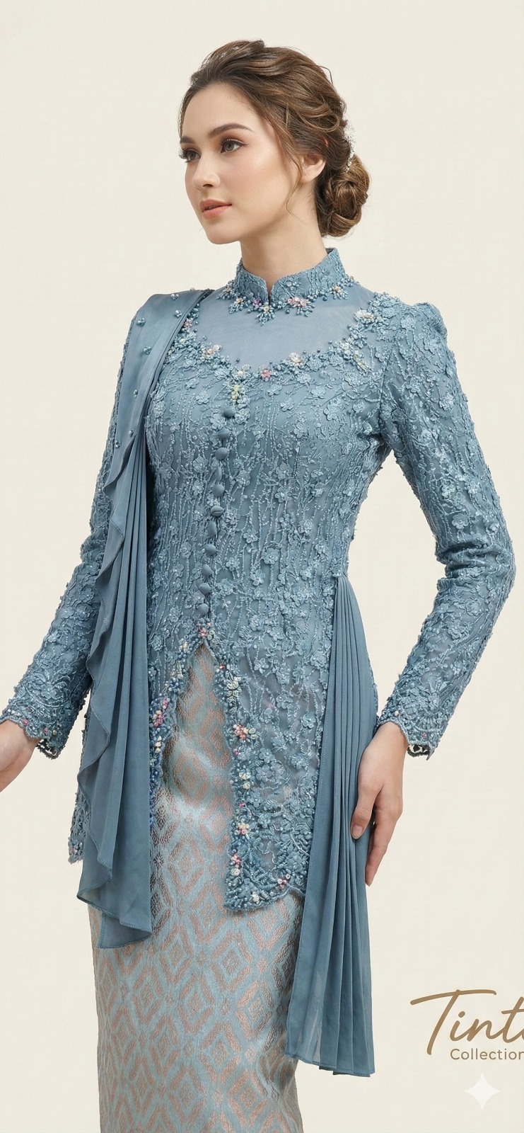 Kebaya Tunik Drapery 3D Exclusives (Bisa Custom Warna, Model & Size) - by Tinta Collection