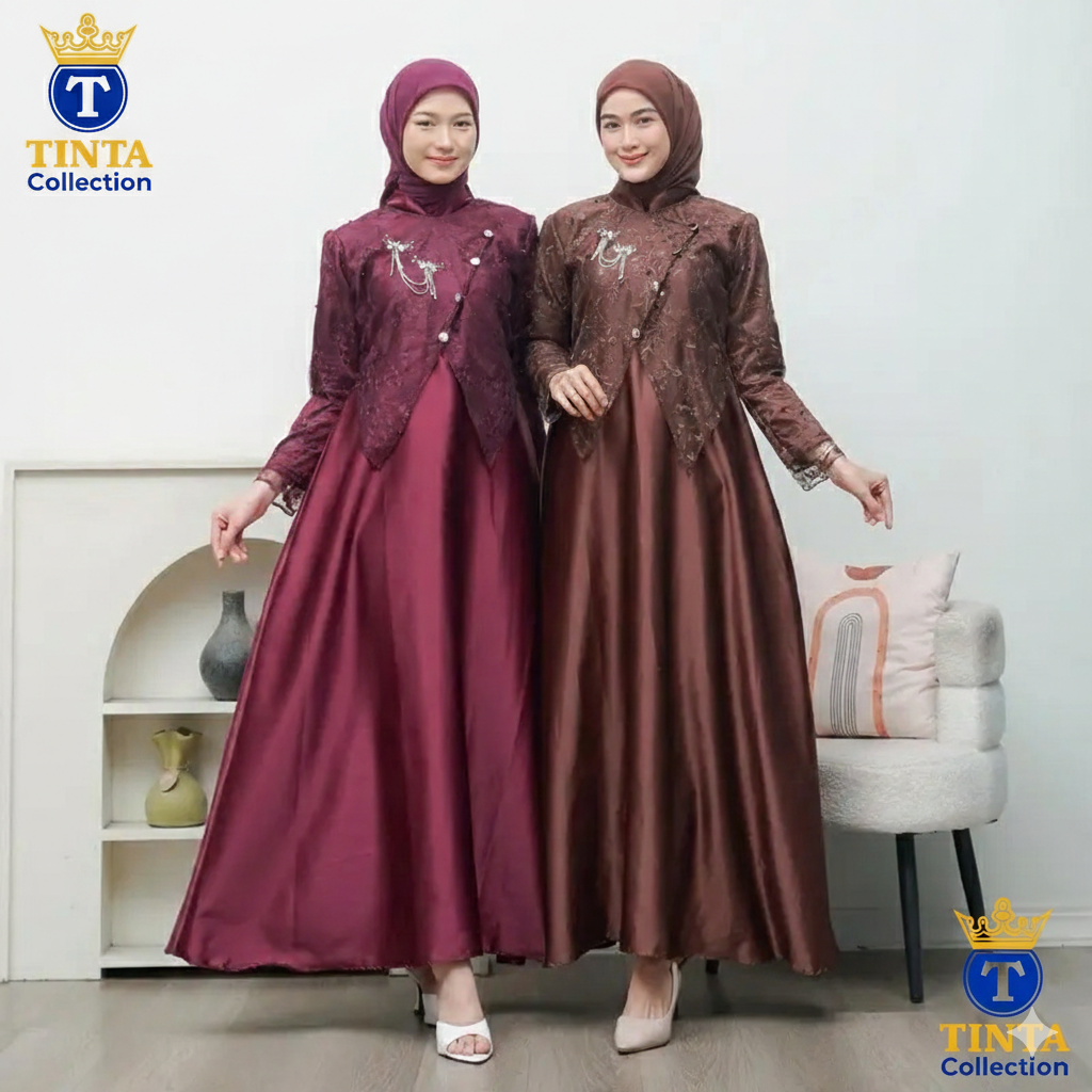 Gamis Set Outer Bordir Luxury Series – Anggun & Elegan Berkelas